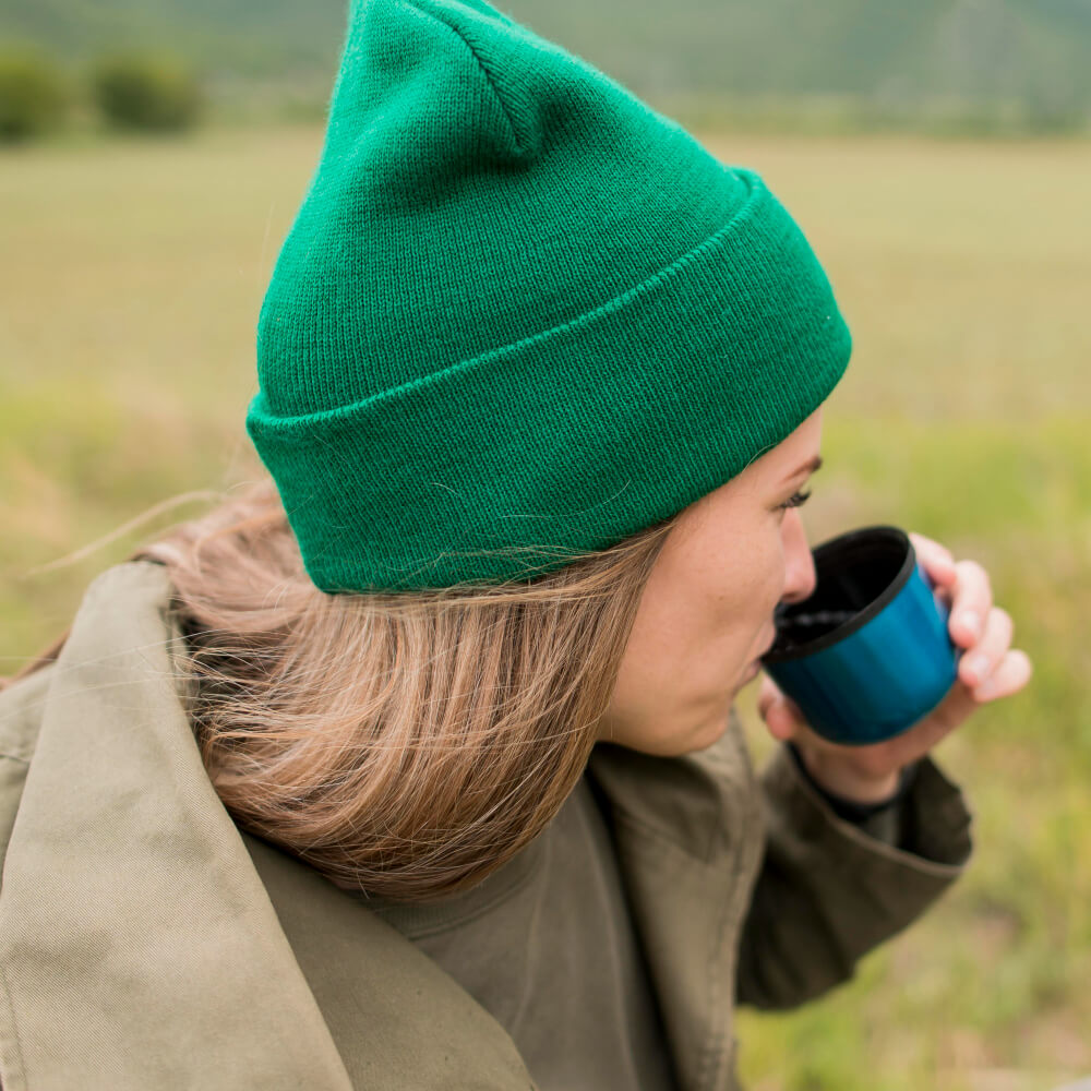 Knitted Beanie Hats — Custom Embroidery