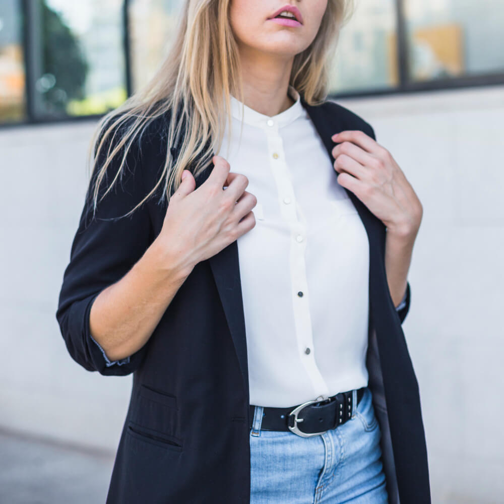 Women's Formal Blouse — Wrinkle-Free Poly-Cotton
